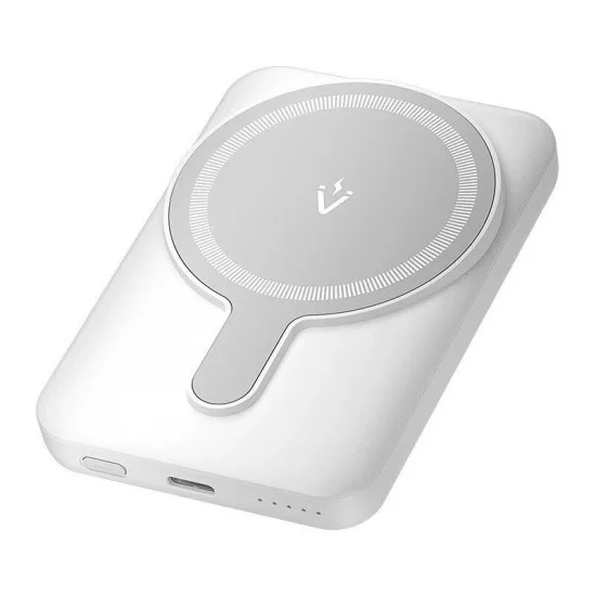 Vention Power Bank 5000mAh Magnetic Wireless (USB-C + USB-C + Wireless) 20W _ White